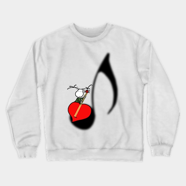 Loving music Crewneck Sweatshirt by Guastevi